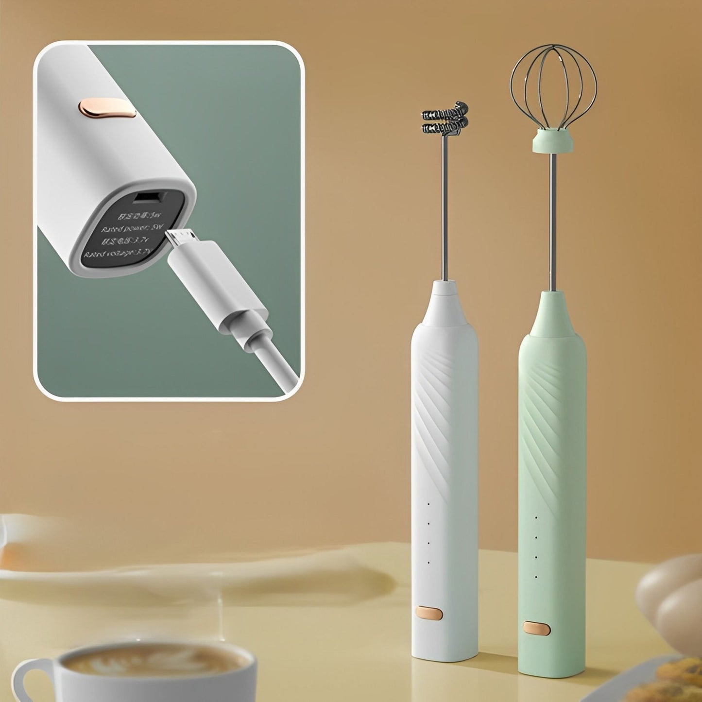 Rechargeable Foam Maker with Bonus Mixing Head